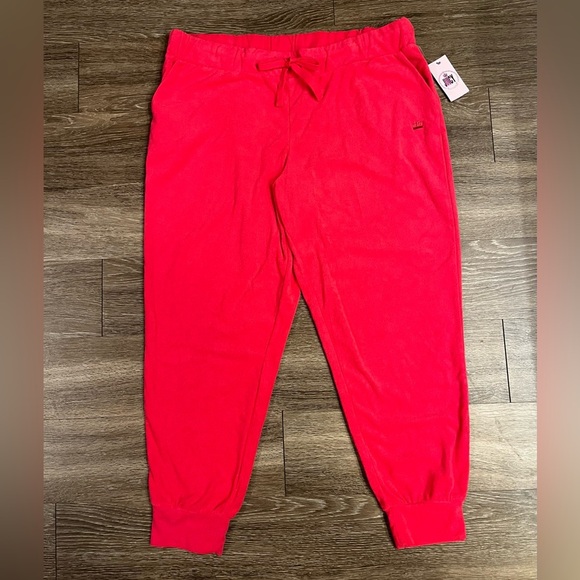 🆕 Juicy Couture | High-Rise Terry Joggers in Red/Pink Size 1X - Picture 2 of 5